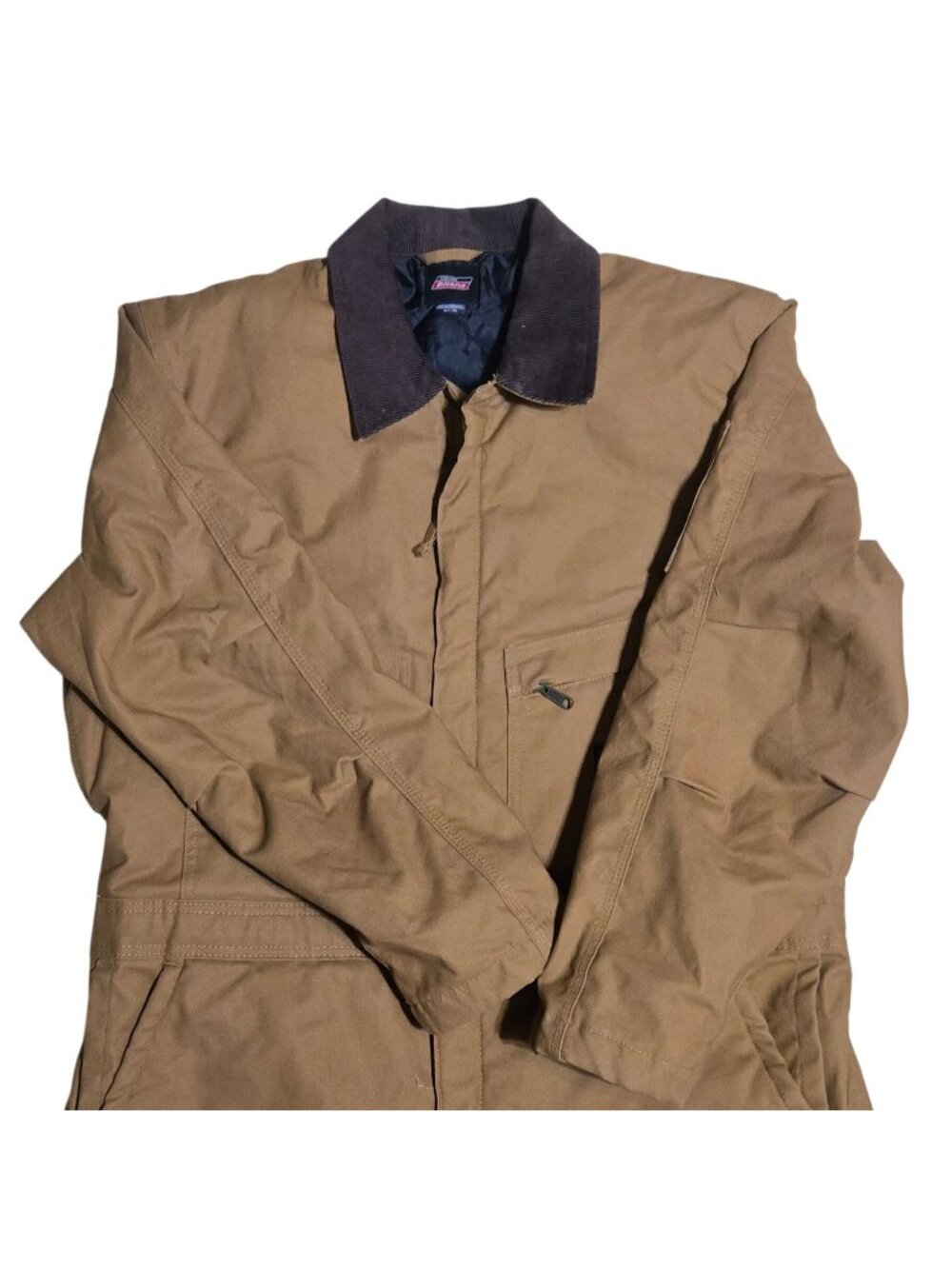 Genuine Dickies Mens Brown Insulated Coveralls XLR Regular Work Chore Workwear